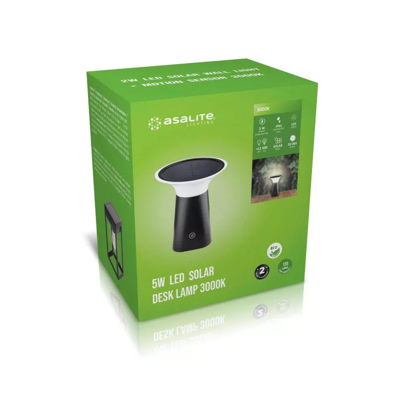 Asalite LED solarna namizna svetilka IP65 5W 3000K (120 lumnov)