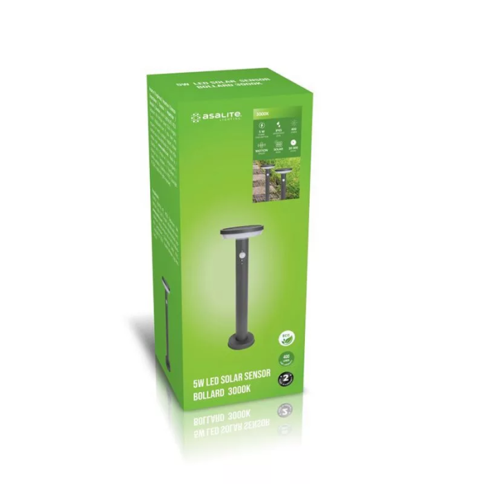 Asalite LED solarna svetilka IP65 5W 3000K (400 lumnov) + senzor