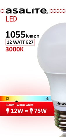 ASALITE LED sijalka E27 12W 3000K 1055lm