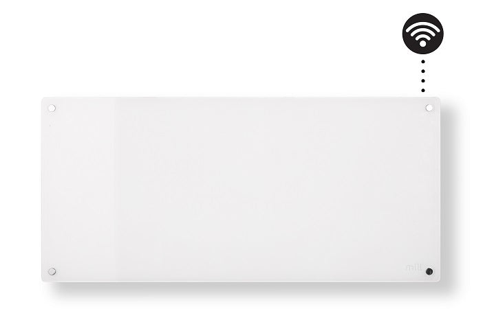 MILL panelni konvekcijski radiator Wi-Fi 900W bel steklo GL900WIFI3