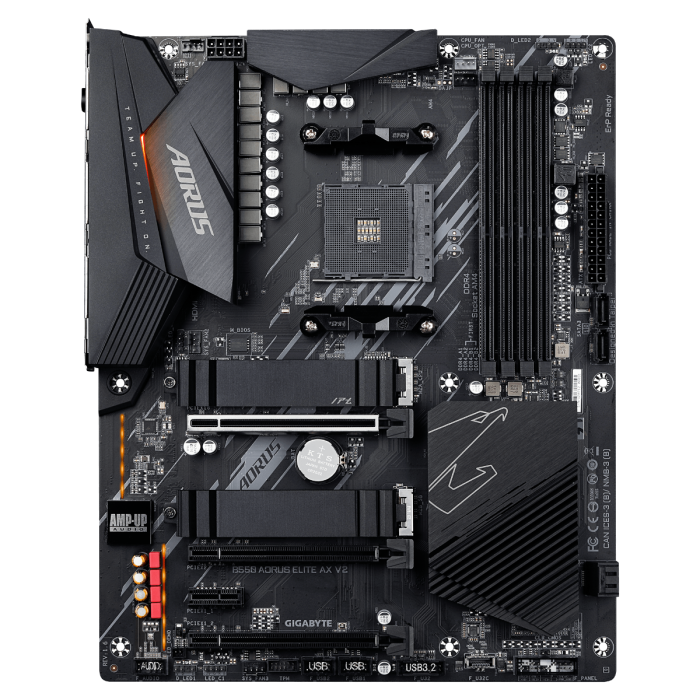 GIGABYTE B550 AORUS ELITE AX V2, DDR4, SATA3, USB3.2Gen2, DP, 2.5GbE, WIFI, AM4 ATX