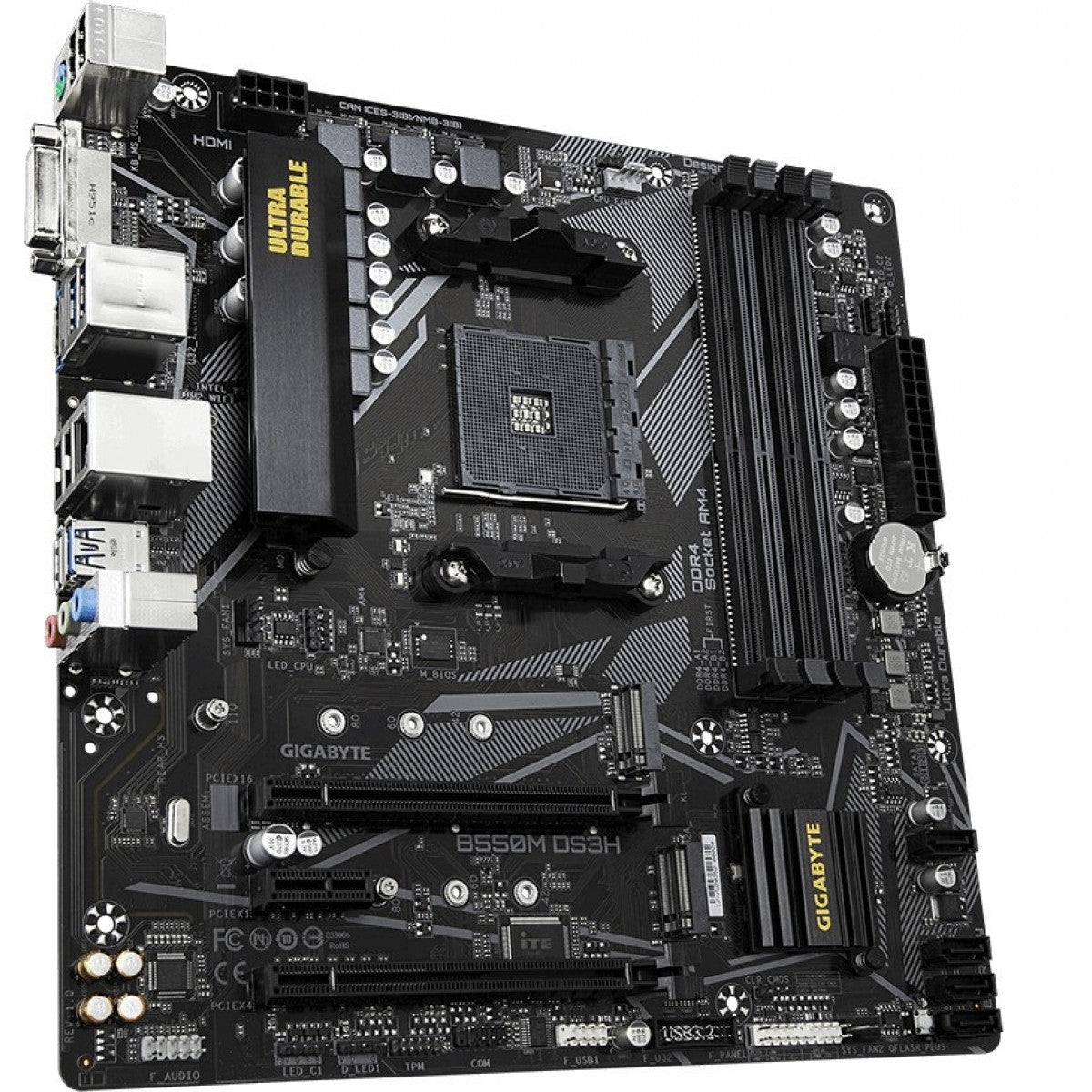 GIGABYTE B550M DS3H, DDR4, SATA3, USB3.2Gen1, HDMI, AM4 mATX