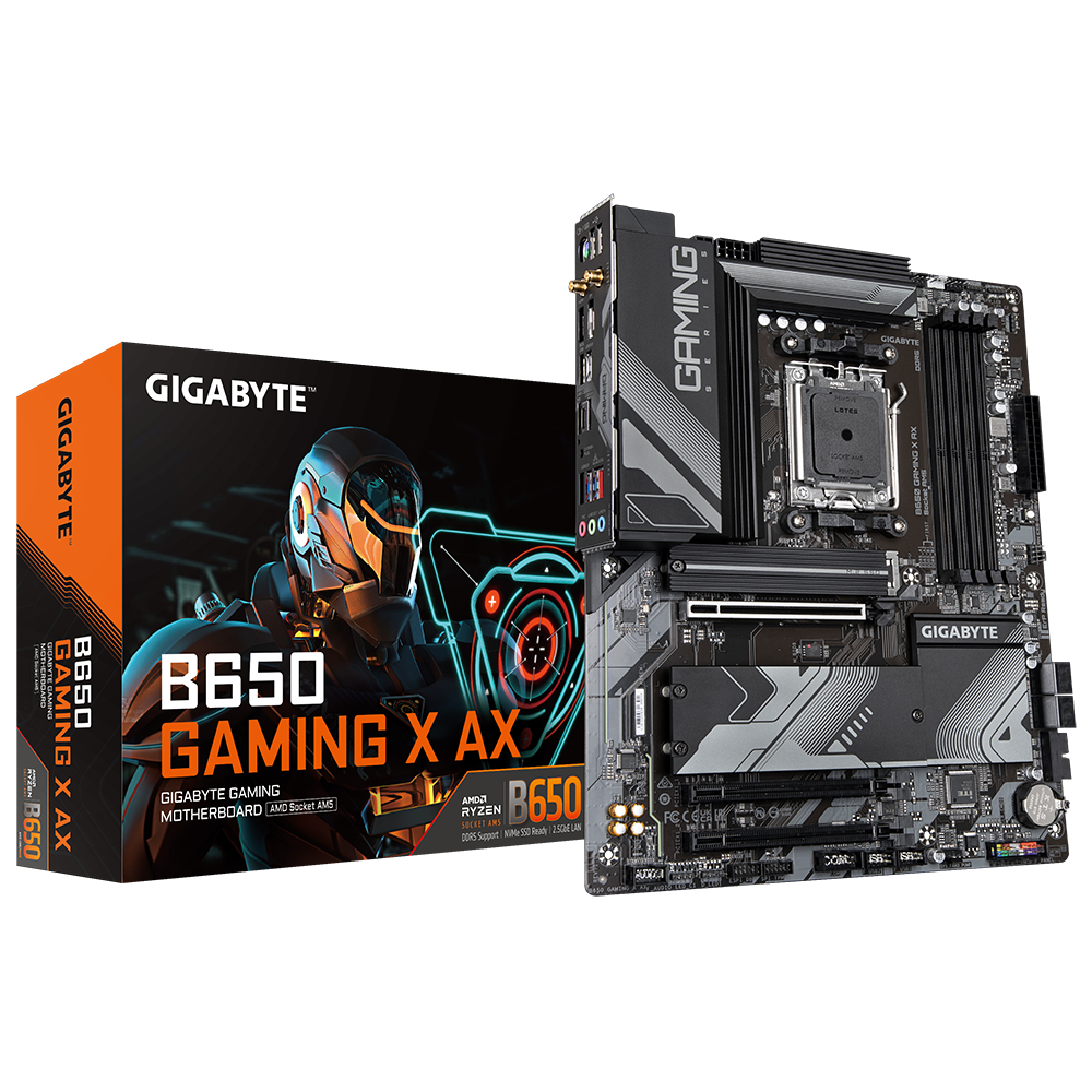 GIGABYTE B650 GAMING X AX, DDR5, SATA3, USB3.2Gen2x2, DP, 2.5GbE, WiFi 6E, AM5 ATX