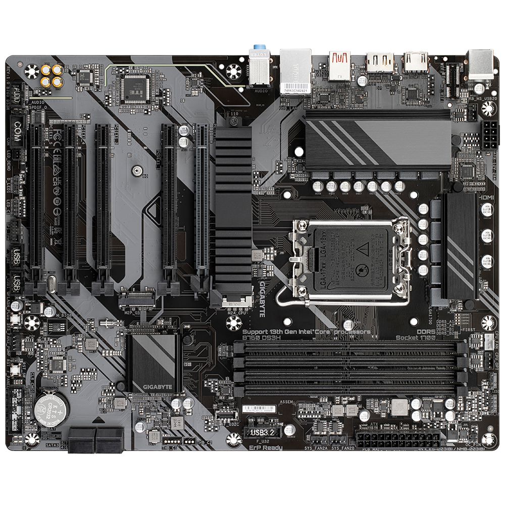 GIGABYTE B760 DS3H, DDR5, SATA3, USB3.2Gen2x2, DP, LGA1700 ATX