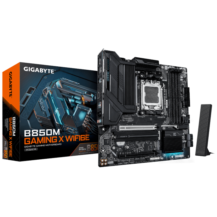 GIGABYTE B850M GAMING X WIFI6E, DDR5, SATA3, USB3.2Gen2, DP, 2.5GbE, WiFi 6E, AM5 mATX