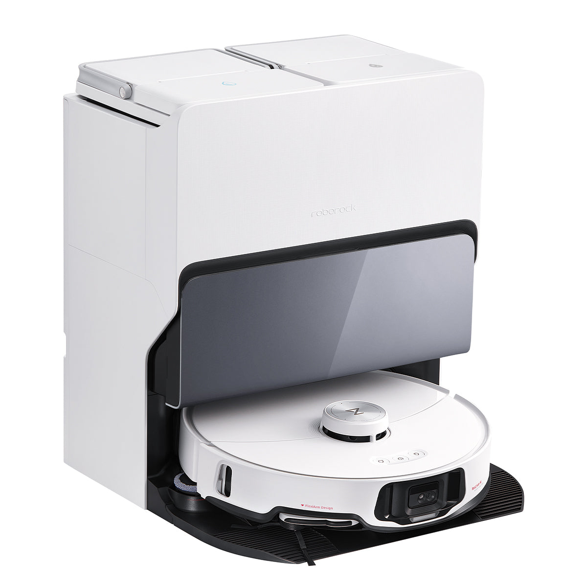 Roborock S8 MaxV Ultra z 8v1 RockDock samočistilno postajo, bel