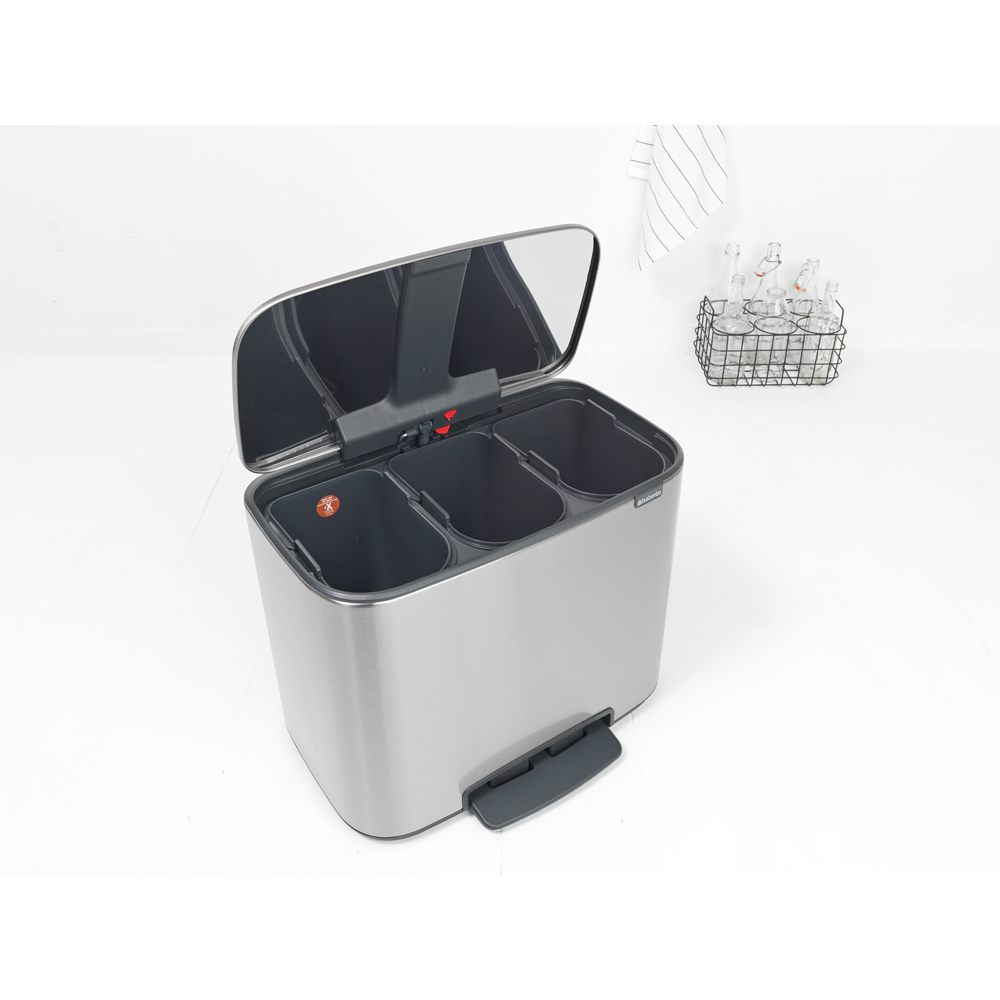 Brabantia koš na pedal 3x11L srebrn 121128