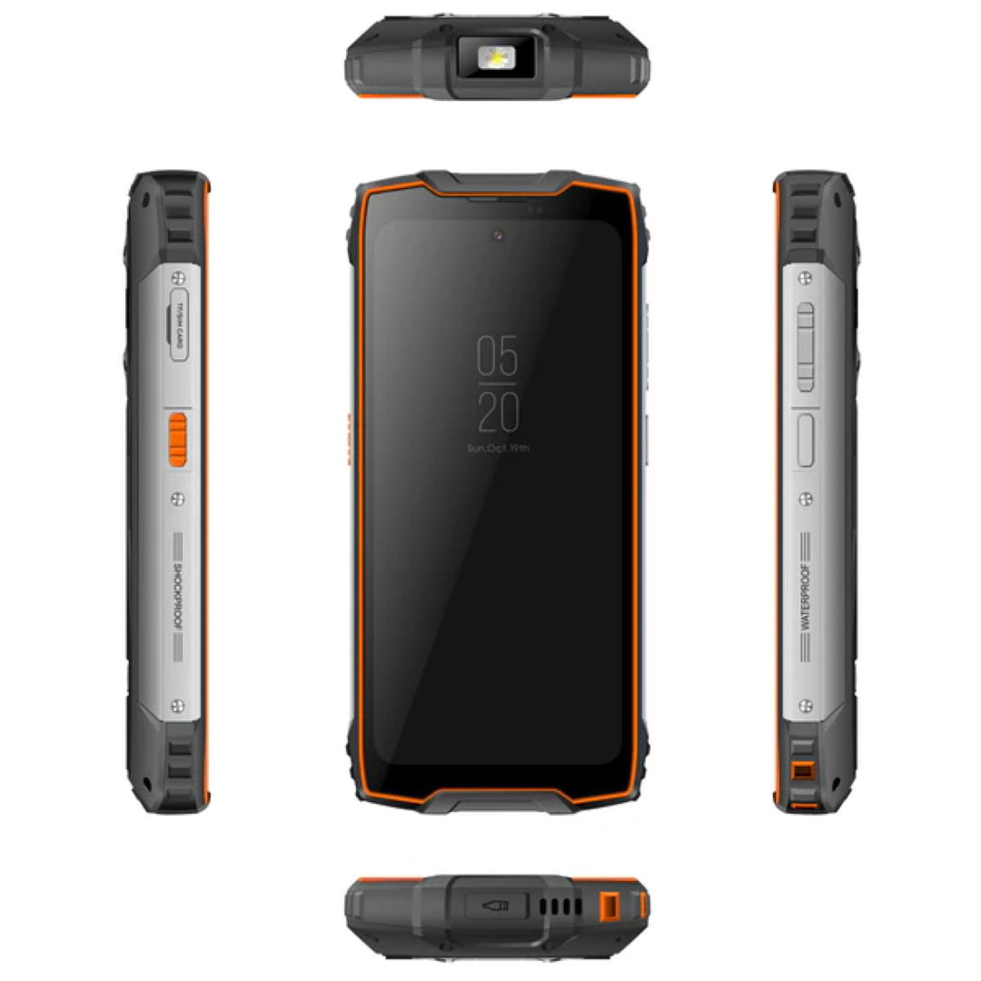 Blackview pametni robustni telefon BV9300 Pro 12GB+256GB z vgrajeno 100LM svetilko, oranžen
