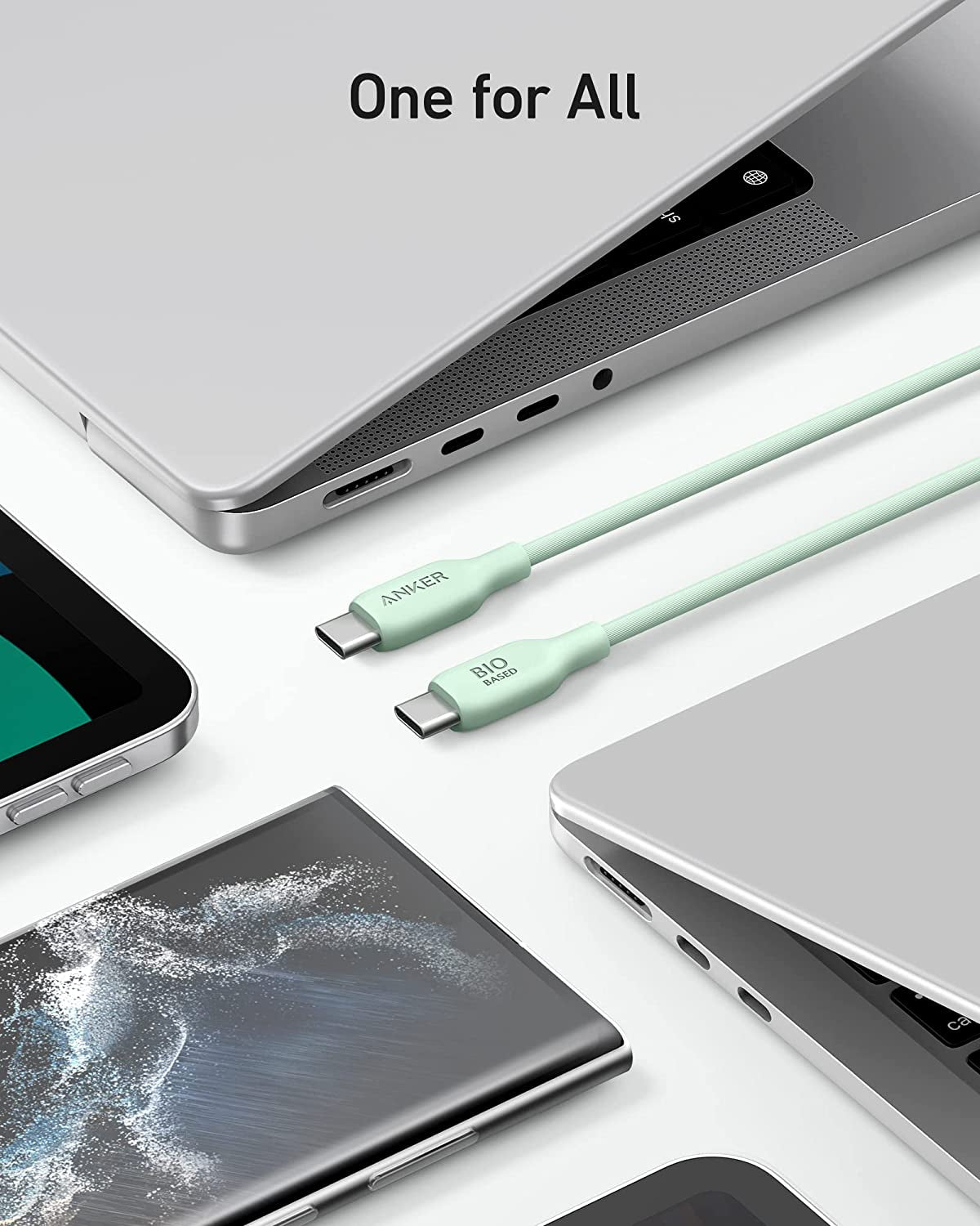 Anker 543 BIO USBC-USBC 0,9m kabel zelen