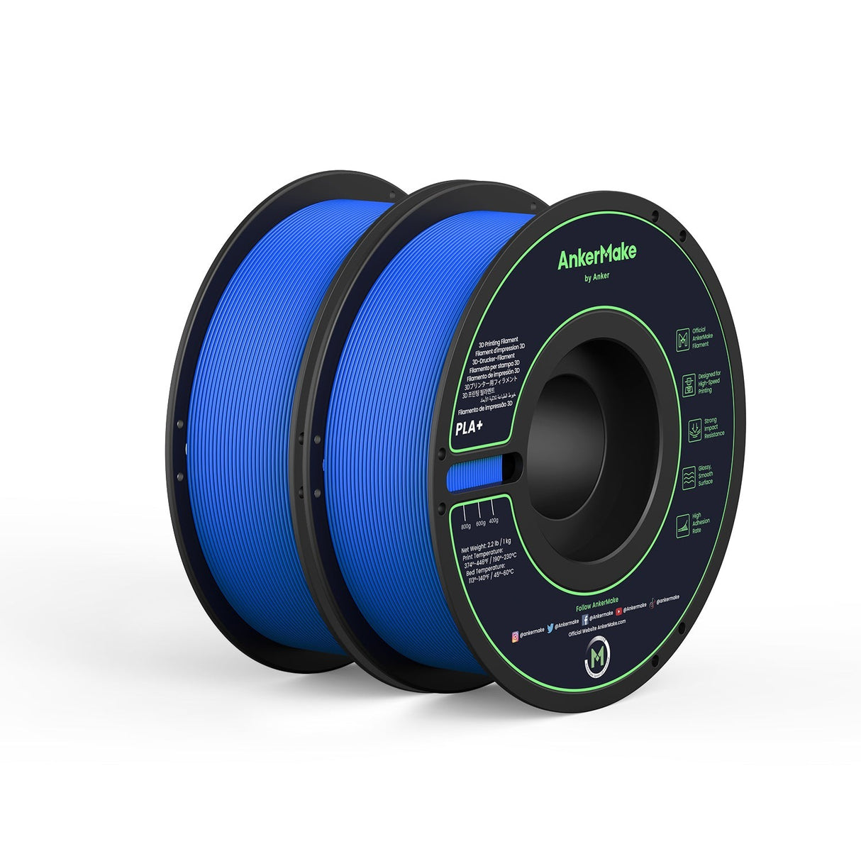 AnkerMake filament PLA+ moder 2x 1kg