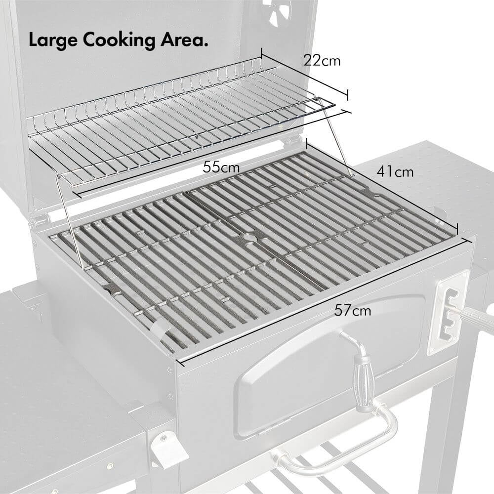 VonHaus prenosni žar na oglje/ Smoker American Style