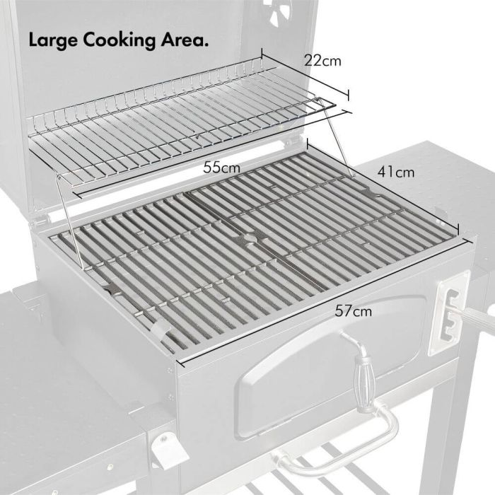 VonHaus prenosni žar na oglje/ Smoker American Style