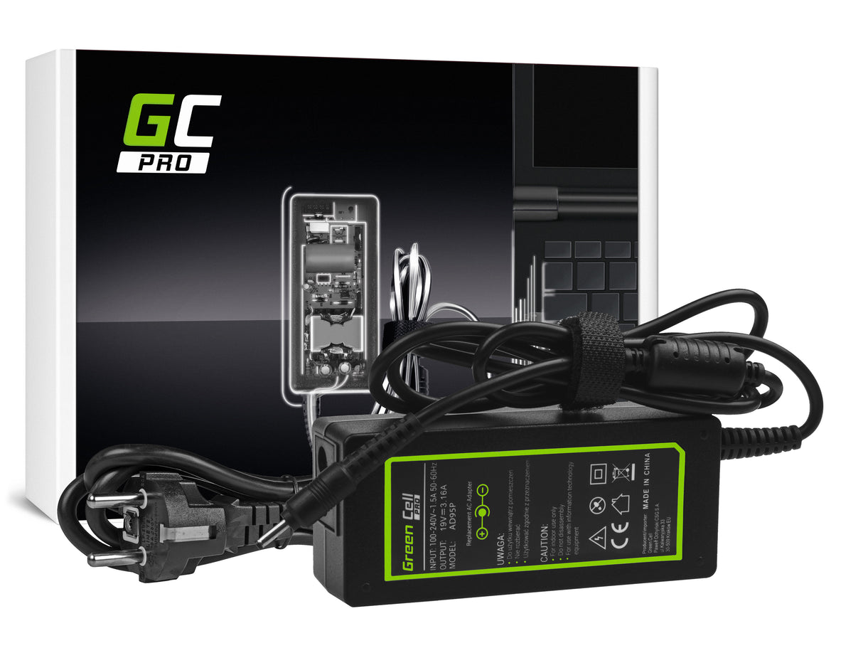 Green Cell PRO polnilec / AC Adapter 19V 3.16A 60W za Samsung NP730U3E ATIV Book 5 NP530U4E ATIV Book 7 NP740U3E