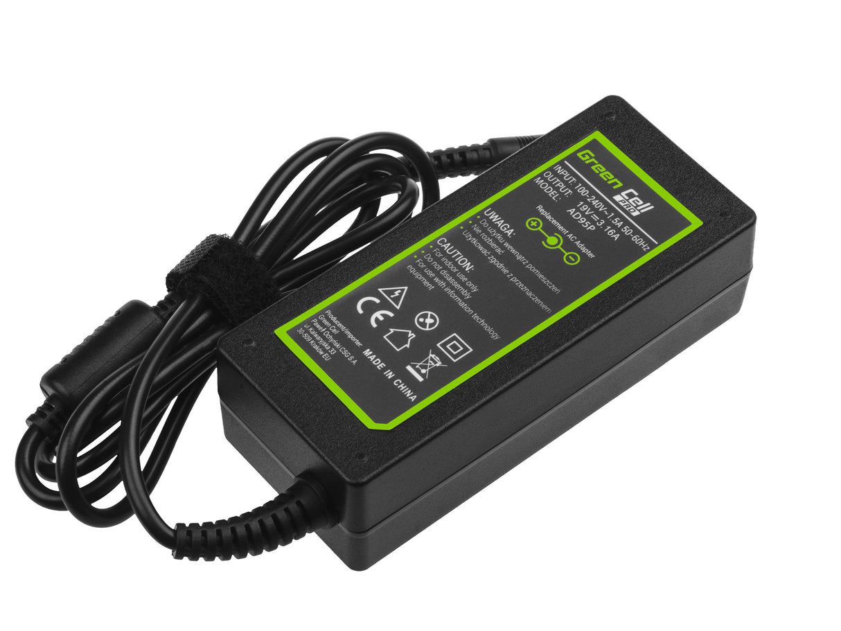 Green Cell PRO polnilec / AC Adapter 19V 3.16A 60W za Samsung NP730U3E ATIV Book 5 NP530U4E ATIV Book 7 NP740U3E
