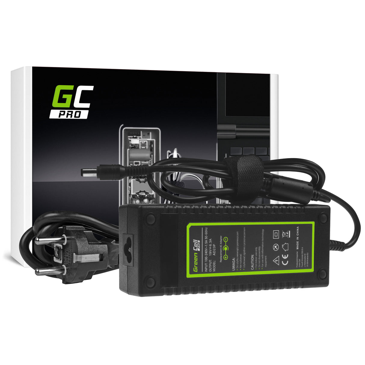 Green Cell PRO polnilec / AC Adapter 19V 6.3A 120W za Toshiba Satellite A35 P10 P15 P25