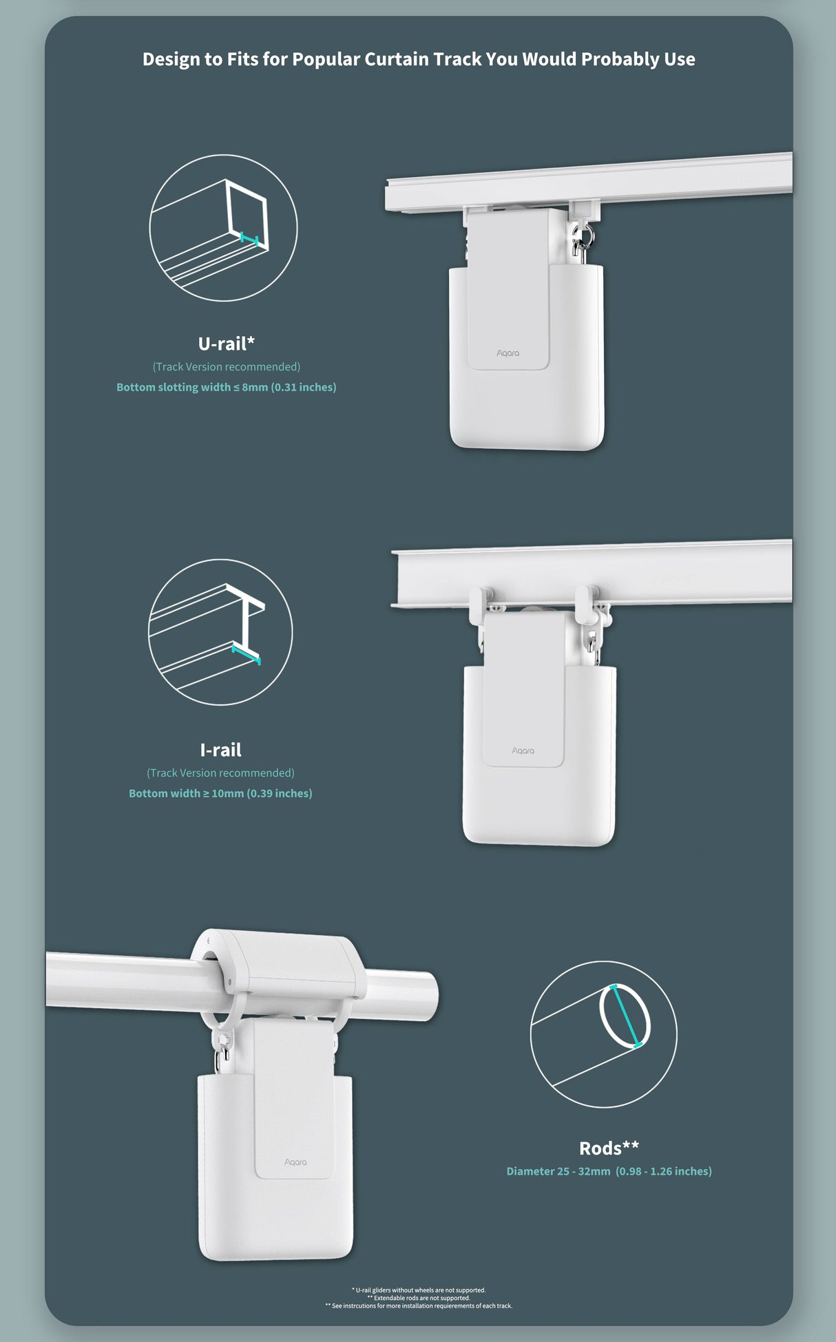 AQARA GONILNIK ZA ZAVESE E1