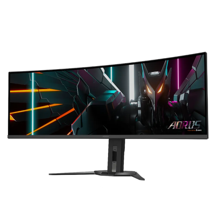 GIGABYTE AORUS CO49DQ 49 OLED DQHD ukrivljen monitor, 5120 x 1440, 0.03ms, 144Hz, zvočniki