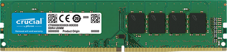 Crucial 4GB DDR4-2666 UDIMM PC4-21300 CL19, 1.2V