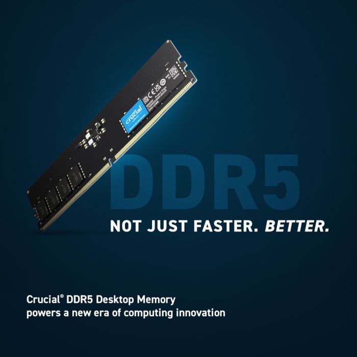 Crucial 32GB Kit (2x16GB) DDR5-4800 UDIMM PC5-38400 CL40, 1.1V