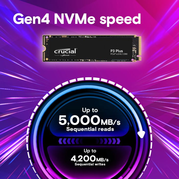 Crucial P3 Plus 1TB 3D NAND NVMe PCIe M.2 SSD