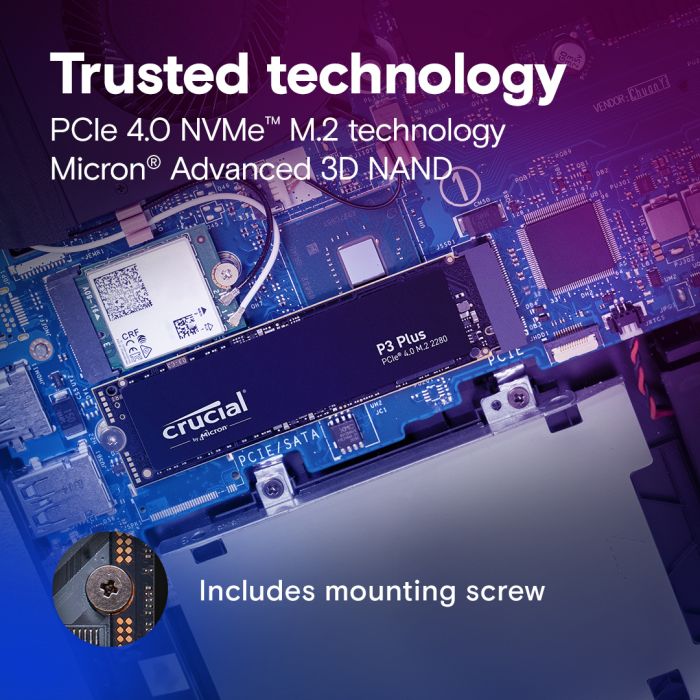 Crucial P3 Plus 2TB 3D NAND NVMe PCIe M.2 SSD