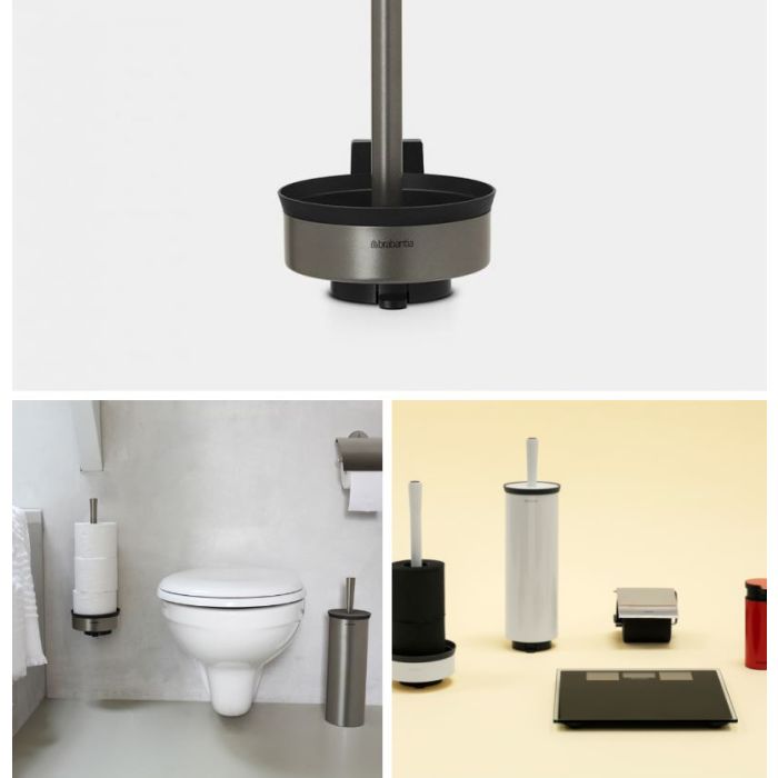 Brabantia stojalo za WC papir kovinski platina