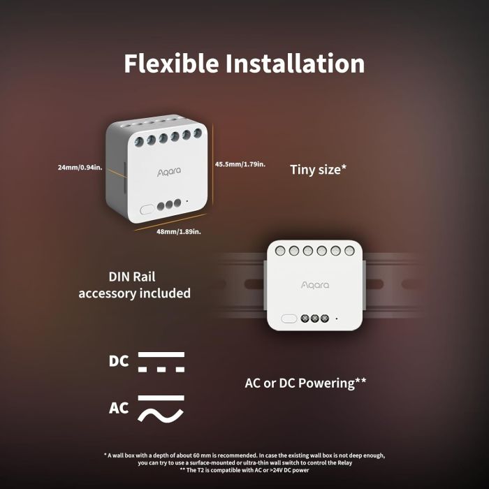 AQARA dvojni relejni modul T2 (DCM-K01) - dvojni relejni modul Zigbee 3.0