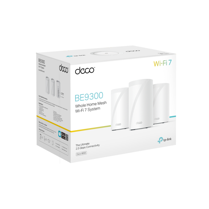 TP-LINK Deco BE65 BE9300 Wi-Fi 7 triband Mesh sistem (3 pack)