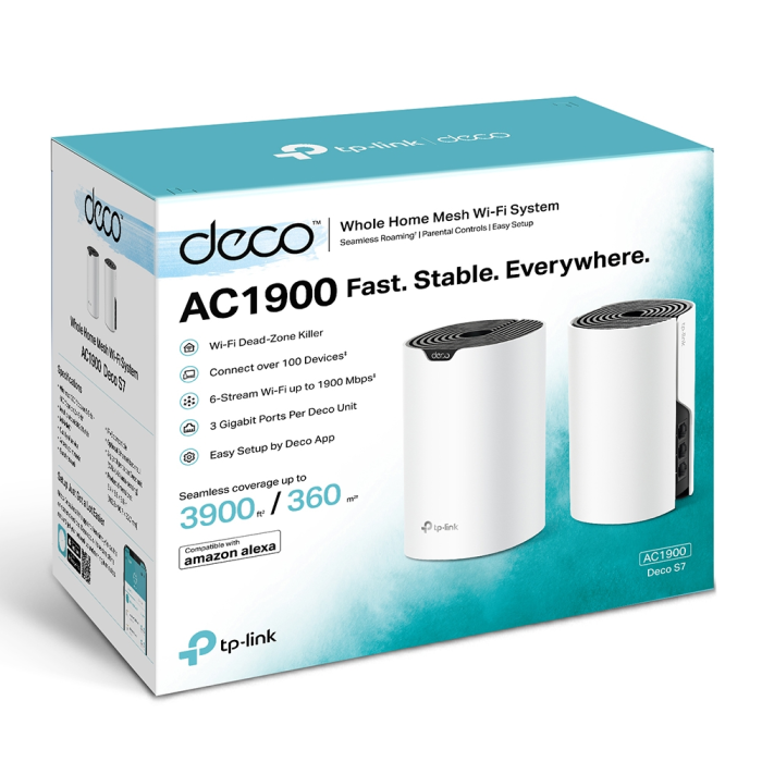 TP-LINK DECO S7 AC1900 brezžični MESH sistem - 2 pack