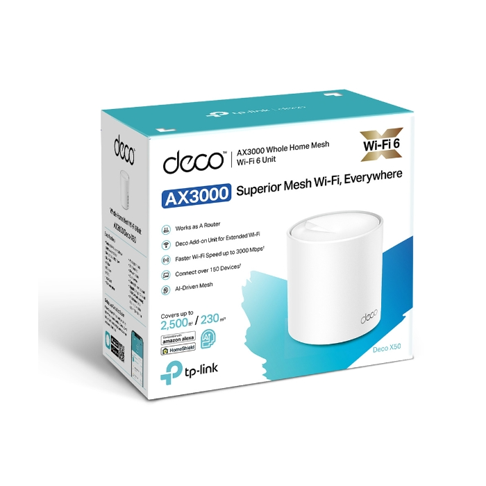 TP-Link Deco X50 (1 pack) domači Mesh Wifi sistem
