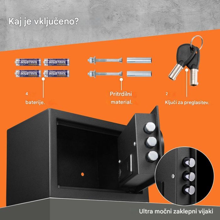 VonHaus Varnostni sef Sef 8,5 L – majhna velikost