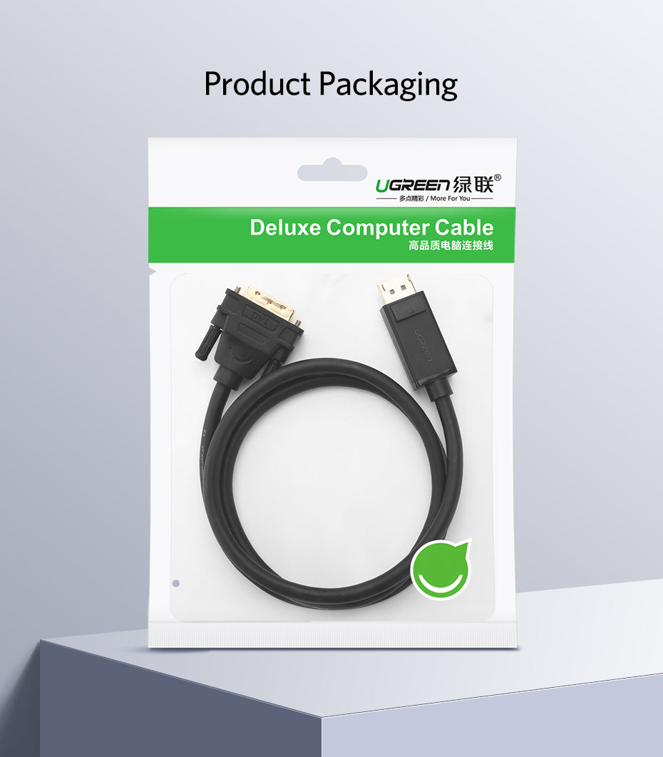Ugreen DisplayPort na DVI (24+1) kabel 1.5m - polybag