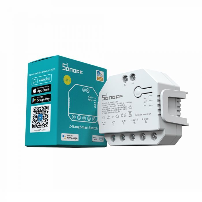 SONOFF pametno stikalo Wi-Fi 2-kanalni, nadzor motorja za rolete DUAL3LITE