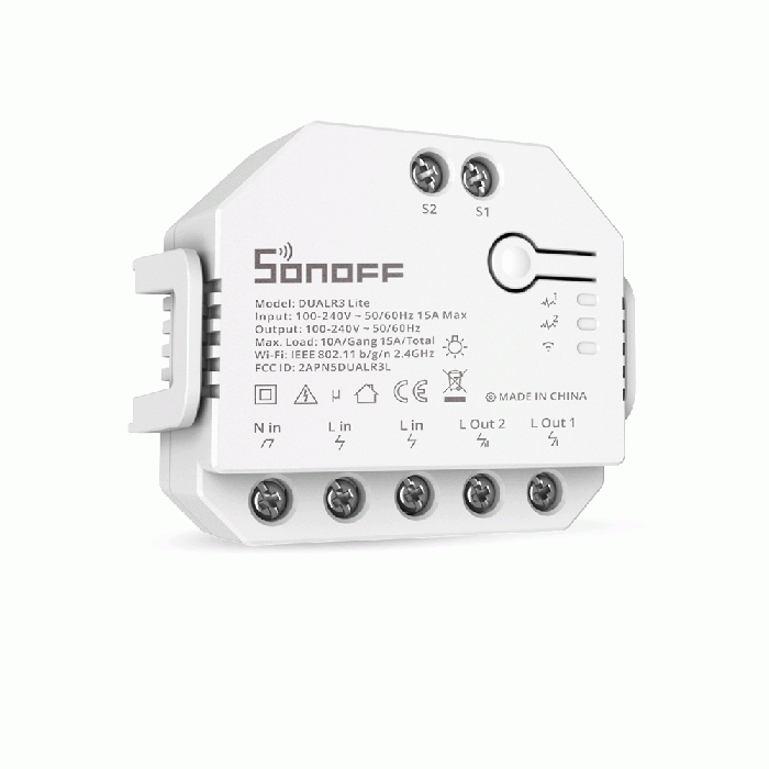 SONOFF pametno stikalo Wi-Fi 2-kanalni, nadzor motorja za rolete DUAL3LITE