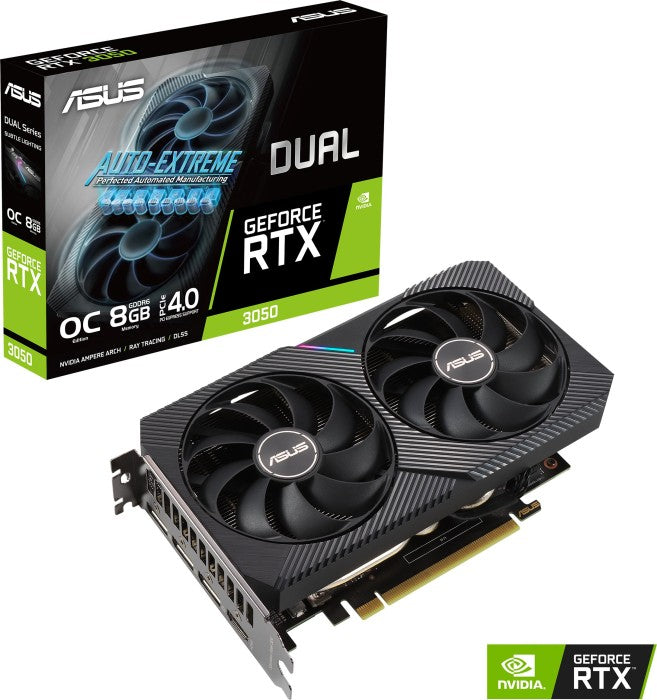 Grafična kartica ASUS GeForce RTX 3050 DUAL OC, 8GB GDDR6, PCI-E 4.0
