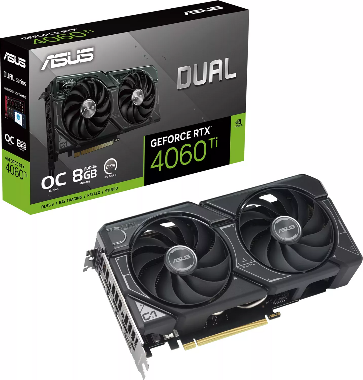 Grafična kartica ASUS GeForce RTX 4060 Ti DUAL OC, 8GB GDDR6, PCI-E 4.0