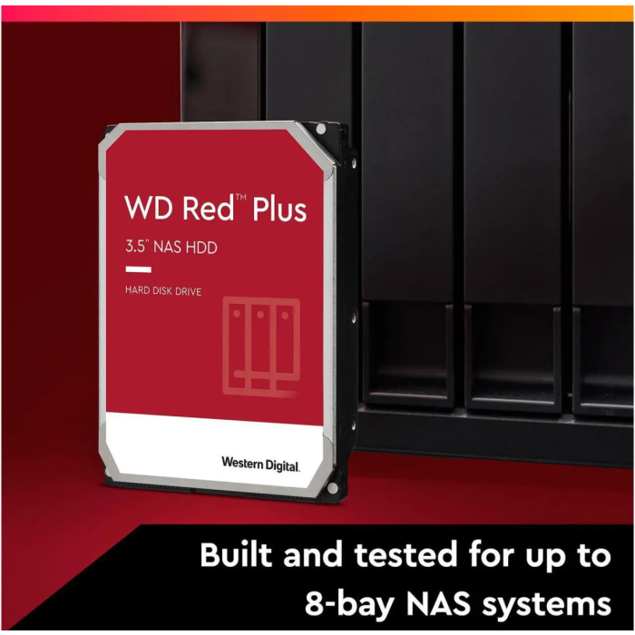 WD 2TB Red Plus 3,5" SATA 6Gb/s 5400rpm 64MB HDD disk