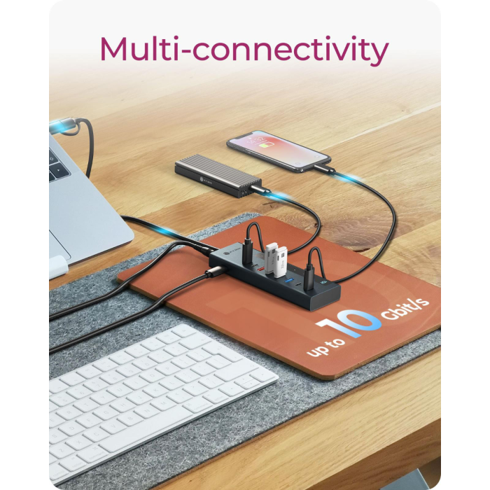 IcyBox IB-HUB1743-CPD 9-v-1 USB-C/A hub vmesnik z PD