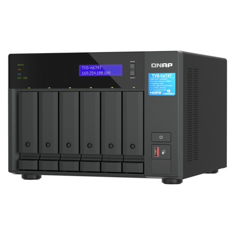 QNAP NAS za 6 diskov, 32GB ram; 2,5Gb mreža, Thunderbolt
