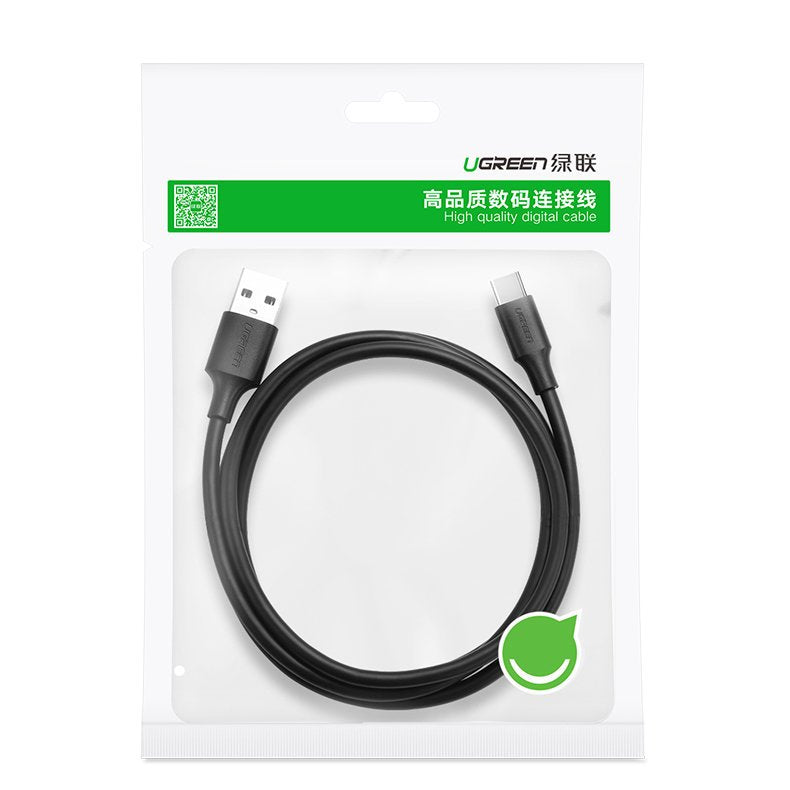 UGREEN USB-A 2.0 na USB-C kabel 1.5m (črn) - polybag