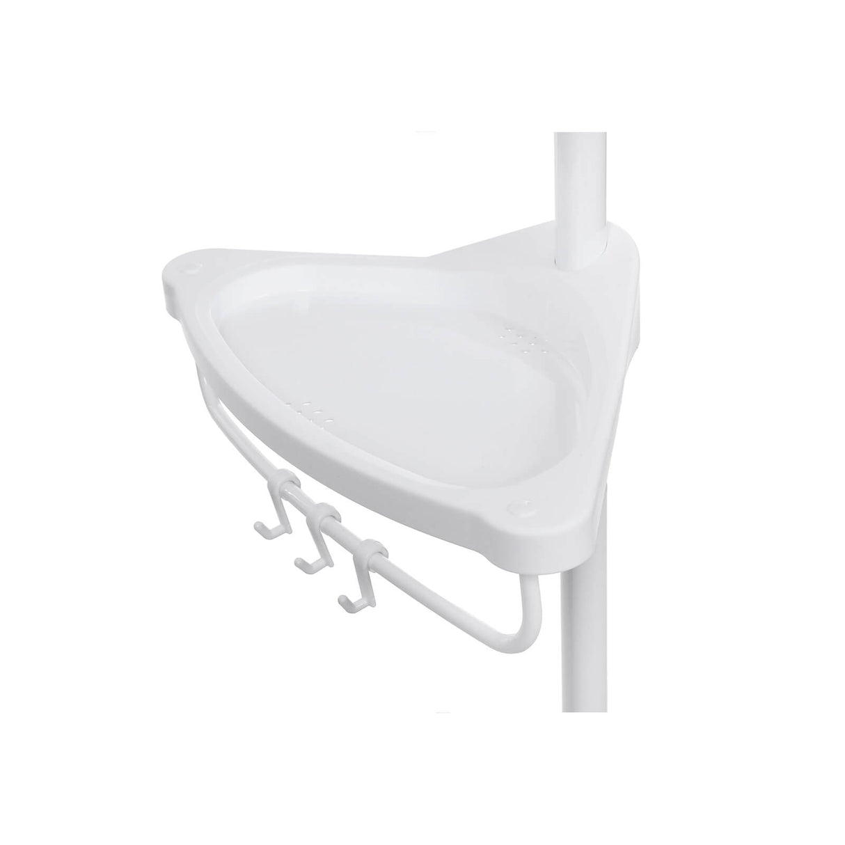 SONGMICS Kotno teleskopsko stojalo s policami za kopalnice bele barve 85-305 cm, BCB001A