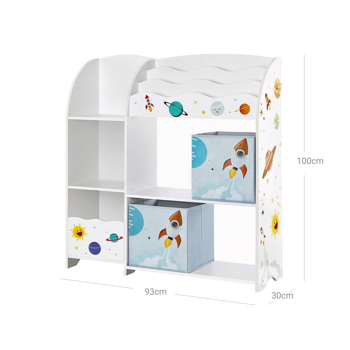 SONGMICS organizator igrač in knjig bel, GKR42WT