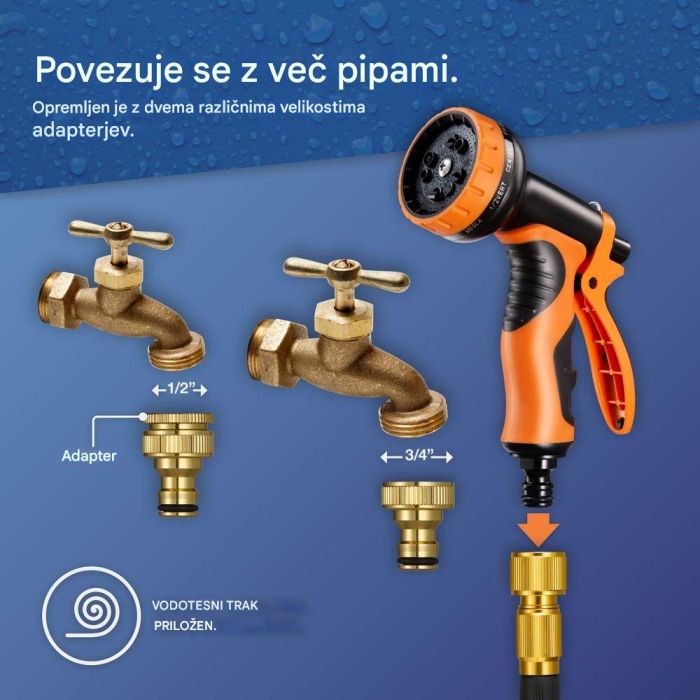 VonHaus raztegljiva vrtna cev – 30 m