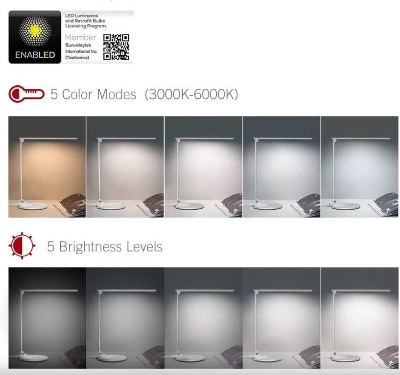 TaoTronics TT-DL069 namizna svetilka srebrna