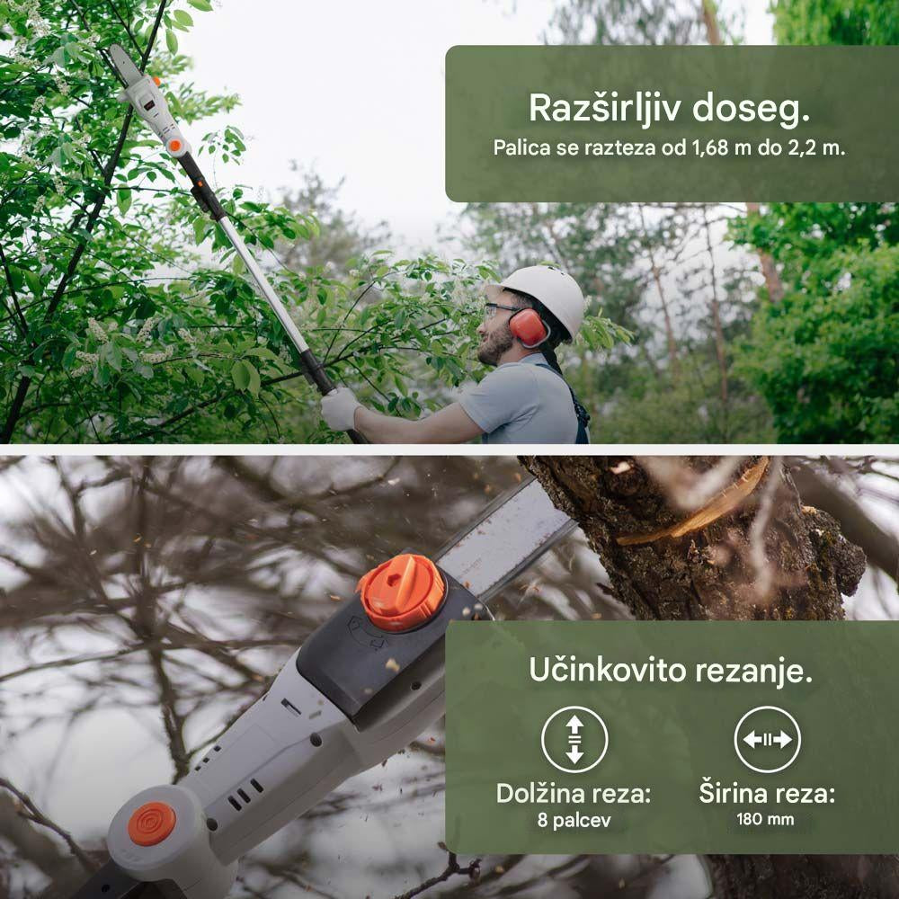 VonHaus Brezžična teleskopska verižna žaga 3519007