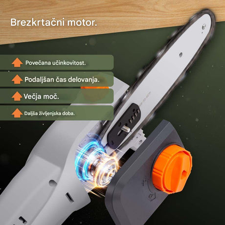 VonHaus Brezžična teleskopska verižna žaga 3519007