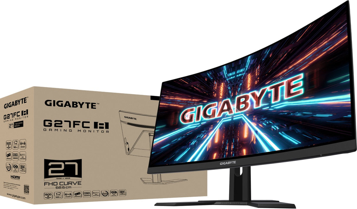 GIGABYTE G27FC A 27'' Gaming FHD ukrivljen monitor, 1920 x 1080, 1ms, 170Hz, USB 3.0, zvočniki