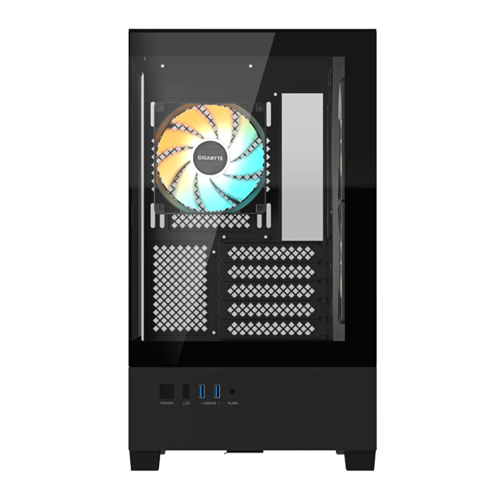 Gigabyte C201 PANORAMIC ATX RGB osvetljeno ohišje, črno