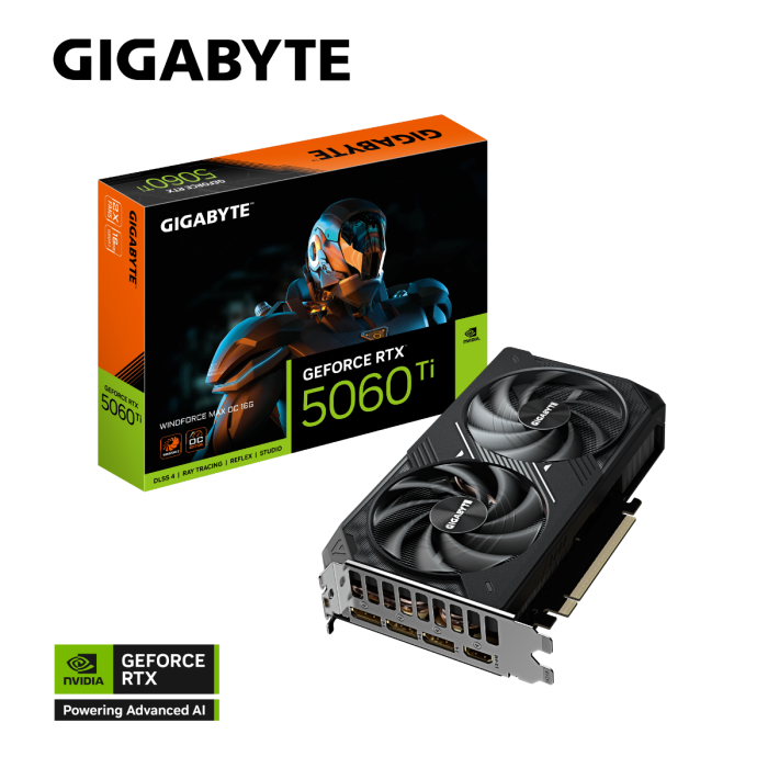 Grafična kartica GIGABYTE GeForce RTX 5060 Ti Windforce MAX OC 16G, 16GB GDDR7, PCI-E 5.0