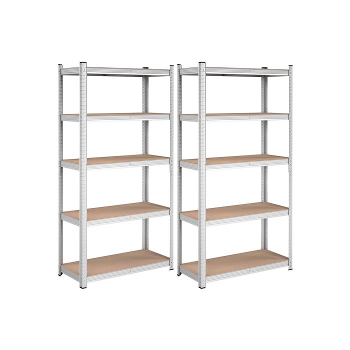 SONGMICS 2x Regal 40 x 90 x 180 cm bež-srebrna, GLR040E02